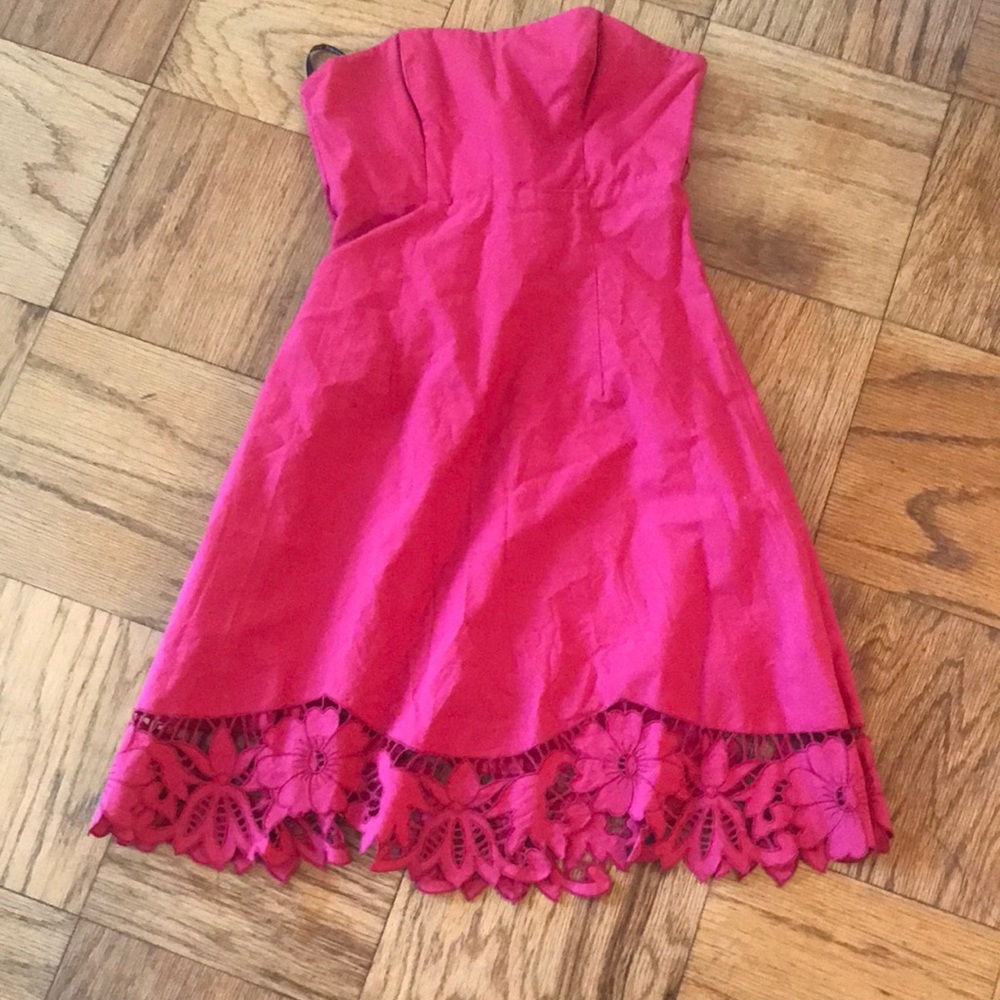 Strapless pink betsey Johnson dress